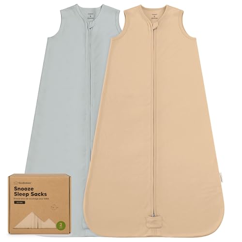 2-Pack Baby Sleep Sacks, Zipper Wearable Blanket - 0.5TOG Organic Cotton, Lightweight,Soft Cozy Toddler Sleeping Sack 12-2...