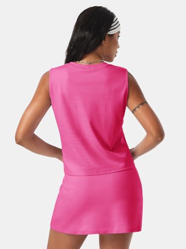 EXLURA Womens Summer 2 Piece Short Skirt Sets Sleeveless Top and Tennis Skorts Dressy Cotton Matching Sweatsuits Outfits 2026