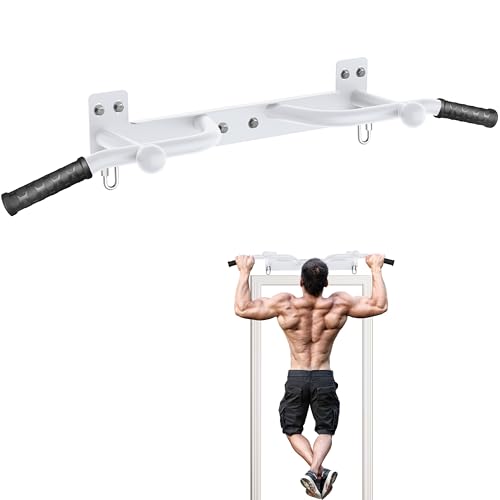 Wall Mounted Pull Up Bar - Heavy Duty Chin Up Bar, Pull-Up Bar for Garage, Joist, Wall Mount - Multifunctional Fitness Ba...