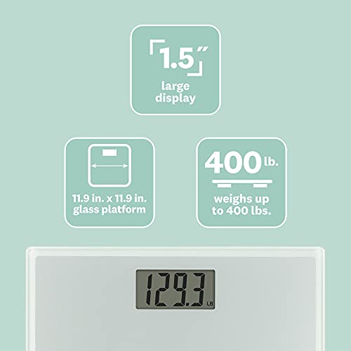 Weight Watchers Scales by Conair Scale for Body Weight, Digital Bathroom Scale in Glass