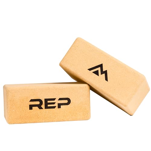 REP Fitness Cork Yoga Block, Eco-Friendly & Non-Slip Yoga Brick | Firm Support for Balance, Poses & Stretching | Durable C...