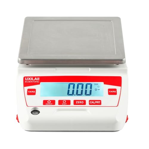 UXILAII SCIENTIFIC Lab Scale 5000g x 0.01g High Precision Electronic Analytical Balance 0.01g Accuracy Laboratory Balance ...