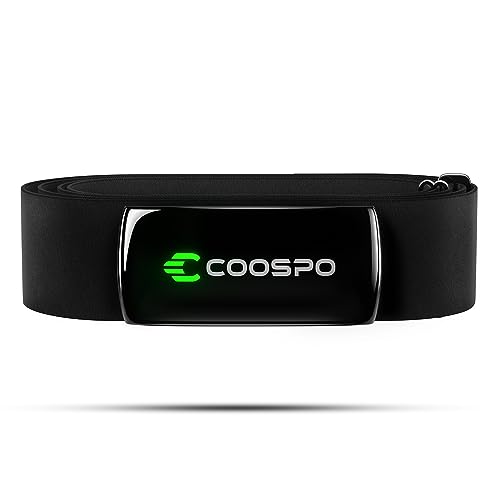 COOSPO Heart Rate Monitor Chest Strap H9Z, HRM Bluetooth 5.0 ANT+,Heart Rate Monitor Chest Sensor with Rechargeable Battery