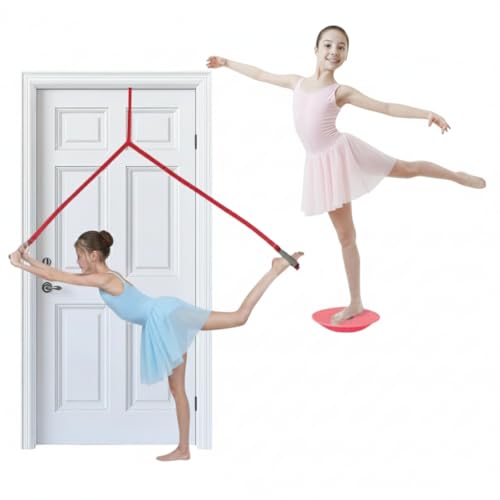 Dance, Cheerleading and Figureskating Trainer Stretching and Balance, 2 Pc. Set, Stretching, Disc Core Board and Flexibili...