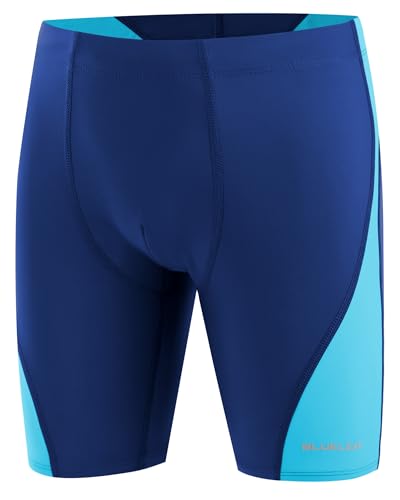 Blueleaf Boys' Swim Jammers Youth Competitive Swim Racing Team Swimsuits Athletic Quick Dry Swimming Shorts UPF 50+