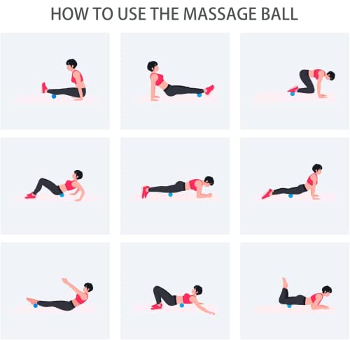 Hard Lacrosse Ball Massage Ball Therapy. Firm Trigger Point Massager Tool for Deep Tissue Yoga Physiotherapy Myofascial Re...