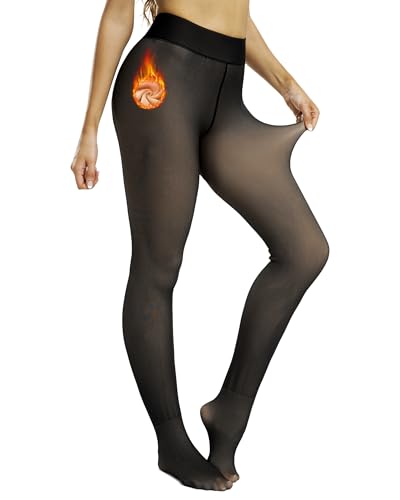NORMOV Winter Warm Fleece Lined Leggings Women,Thick Thermal Velvet Tights