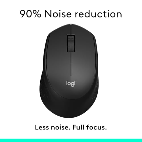 Logitech M330 Silent Wireless Mouse, 2.4GHz with USB Receiver, Optical Tracking, Quiet & Lightweight, Long Battery Life, f...