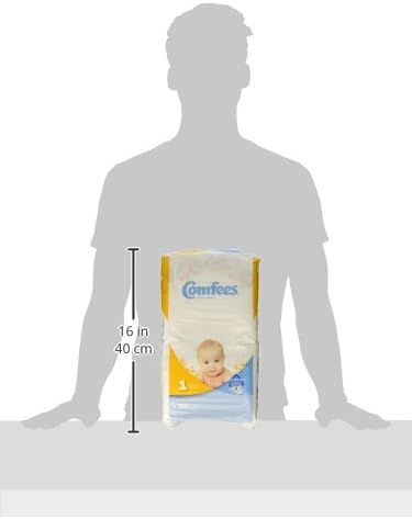 Comfees Premium Baby Diapers with Total Fit System for Boys & Girls, Size 1, 200Count, White (CMF-1)