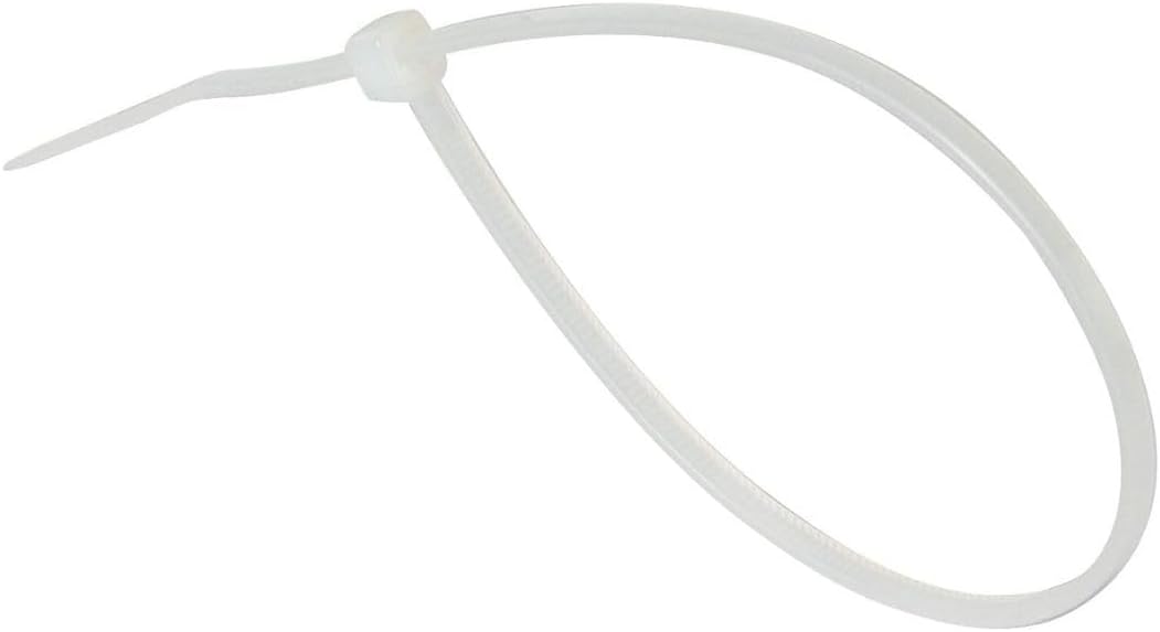 GTSE 12 Inch White/Clear Zip Ties, 100 Pack, 50lb Strength, UV Resistant Long Nylon Cable Ties, Self-Locking 12" Tie Wraps