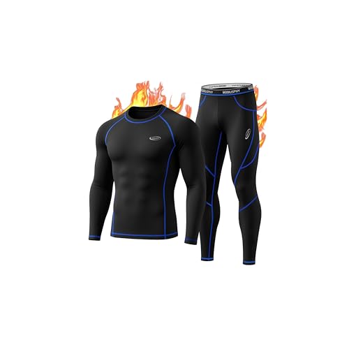 MOBIUSPHY Thermal Underwear for Men Sweatsuits Long Johns Set with Fleece Lined Base Layer Top Bottom