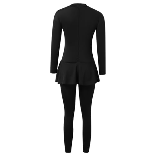 Muslim Women's Conservative 3 Piece Swimwear Oversized Long Sleeve Pants Swim Cap Full Coverage Modest Bathing Suit for Beach