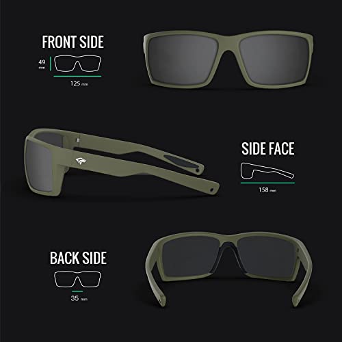 TOREGE Sports Polarized Sunglasses for Men Women Flexible Frame Cycling Running Driving Fishing Mountaineering TR24