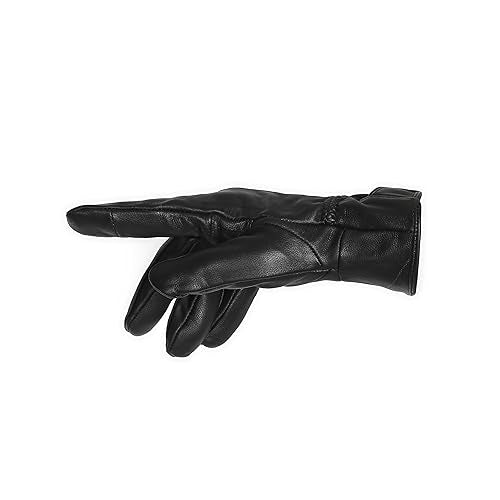 REED Men's Genuine Leather Warm Lined Driving Gloves - Touchscreen Texting Compatible