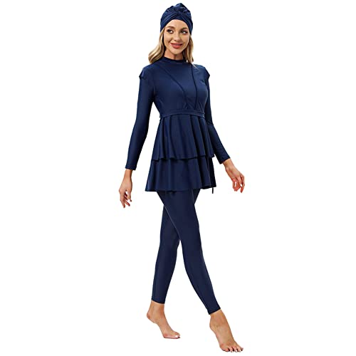 IBTOM CASTLE Modest Muslim Islamic Long Sleeve Burkini for Women Full Cover Swim Rashguard Hijab Swimsuit Bathing Suit