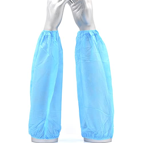 G & F Products Arm Sleeves, Made of Non-Woven Fiber Sleeve Covers with Elastic Closures stretchble Reusable Blue