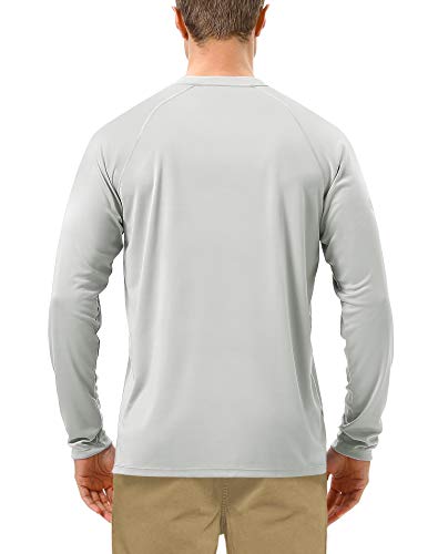 Roadbox Mens UPF 50+ UV Sun Protection Shirts Outdoor Long Sleeve SPF Rash Guard for Fishing Hiking Swimming Running