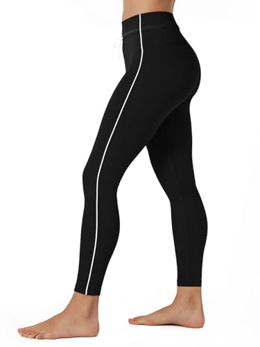 Aoysky Womens Buttery Soft High Waisted Drawstring Leggings 25'' Workout Running Gym Athletic Yoga Pants