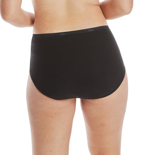 Hanes Women's Underwear Briefs Pack, 10-Pack, Cotton Panties for Women, Moisture-Wicking, Full Coverage