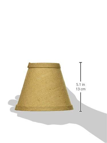 Urbanest Chandelier Lamp Shade, Hardback Burlap, Clip On, 6 Inch, Set of 5