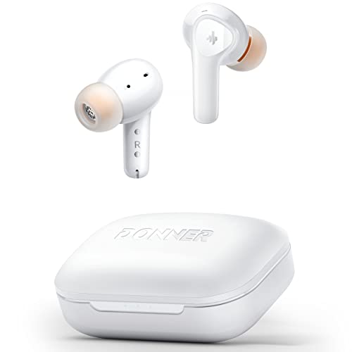 Donner Wireless Earbuds Noise Cancelling, Bluetooth 5.2 Earphones with 5 x EarTips, 4 Mic Clear Calls, 12mm Drivers, App f...