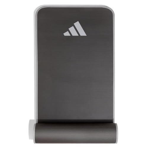 adidas 10mm Extra Thick Training Mat with Carrying Strap and Non-Slip Textured Base - Cushioned Workout Mat for Home Gym, ...