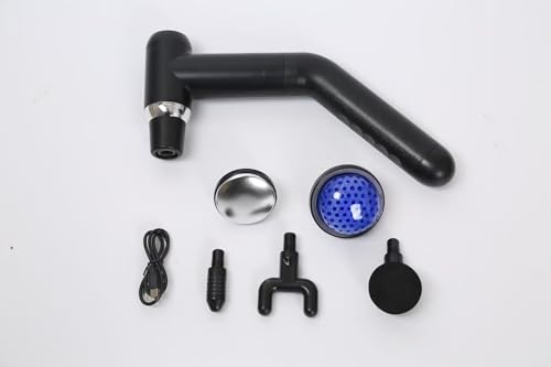 Adjustable Arm Massage Gun with six Interchangeable Heads, Relieves Muscle Soreness,Stiffness and Pain Relief, Black