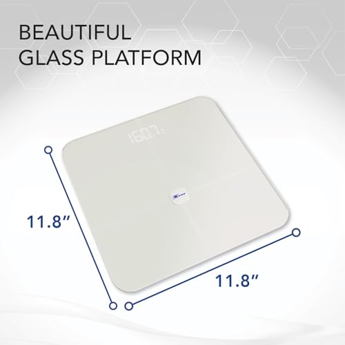 Zewa Digital Biometrics Scale | Measures 12 Body Composition Metrics | Bluetooth | Android & iOS Compatible | ITO Safety G...