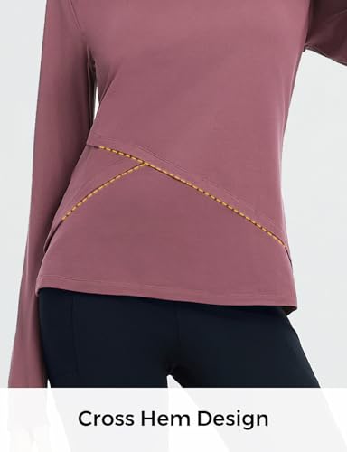 baleaf Women's Thermal Tops Long Sleeve Fleece Running Shirts Thumbhole Cold Weather Winter Gear Workout Base Layer