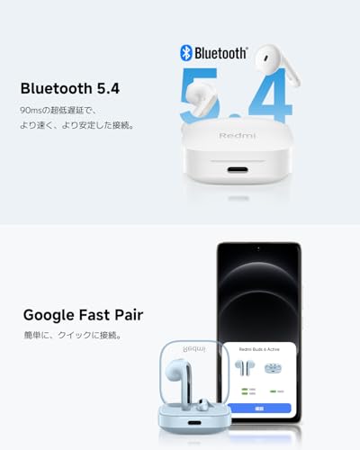 Xiaomi Redmi Buds 6 Active Wireles Earbuds (Global Version), Bluetooth 5.4 in-Ear Headphones, 30H Long Battery Life,Noise ...