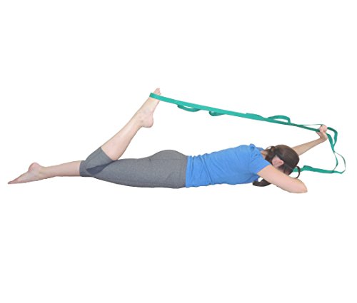 Physical Therapy Stretch Strap by Morning Sky - 10-Loop 73-inch Rehab Strap with Instructional Guide for Rehab, Stretchin...