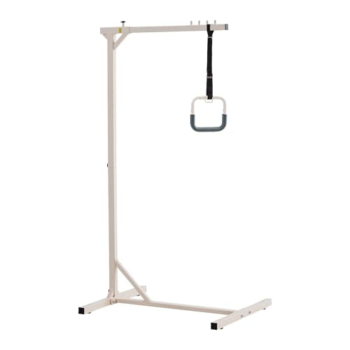 VEVOR Trapeze Bar for Bed Mobility, Heavy-Duty Steel Free Standing Trapeze Bar 250 LBS Weight Capacity, Hospital Bed Pull ...