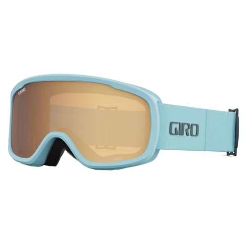 Giro Women's and Youth Moxie Ski and Snowboard Goggles - Light Mineral Thirds Strap with Amber Gold/Yellow Lenses