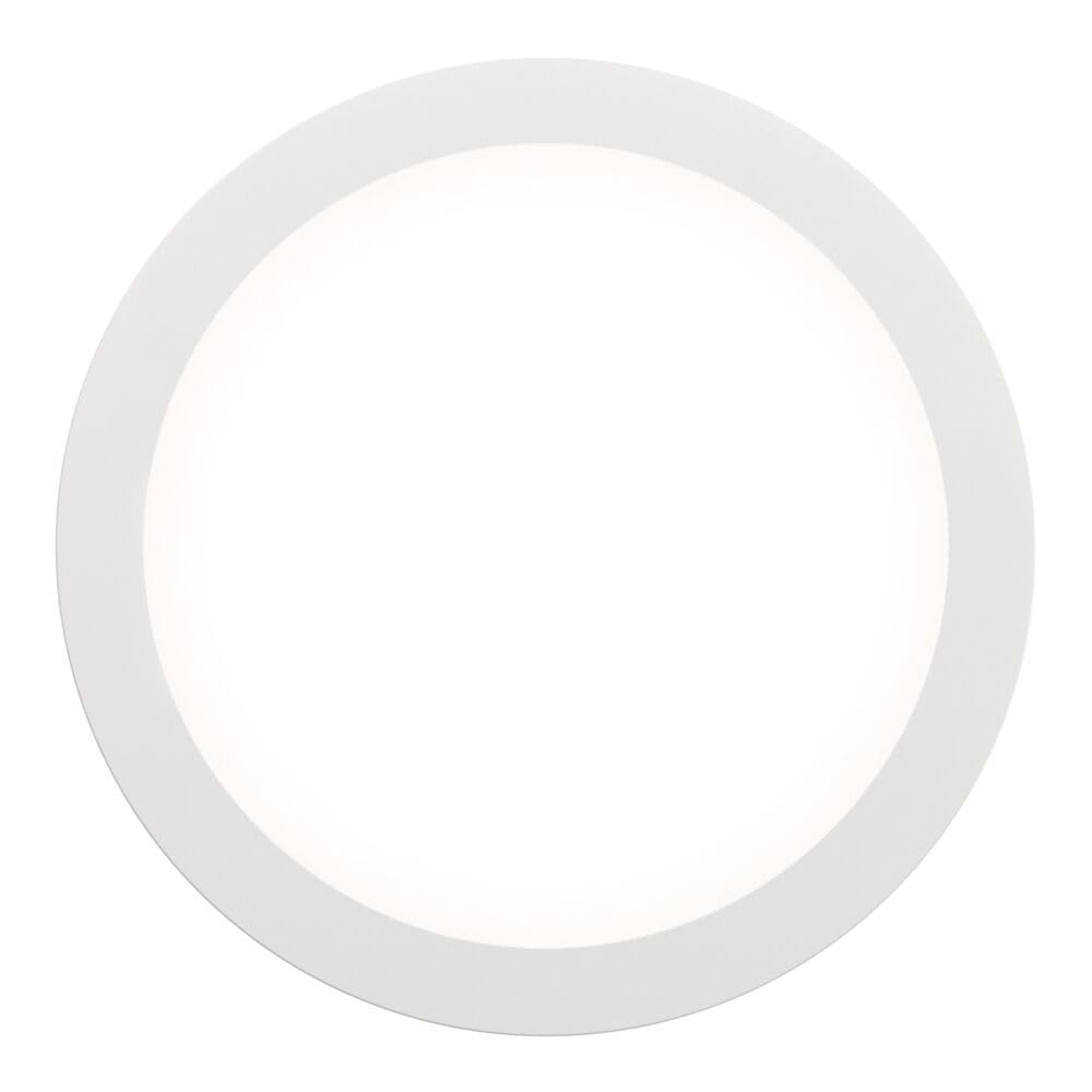 Juno Slim Basics 6 Inch Led Ceiling Light  Low Profile Surface Mount Downlight For Shower Or Closet Lighting  3000K/4000K/5000K Selectable White Light  Edged Trim  Wet Rated  Matte White