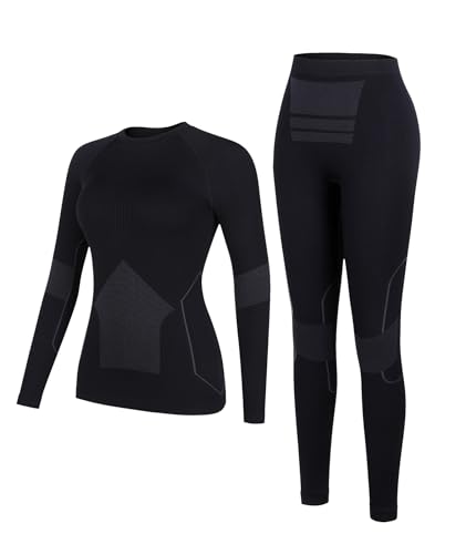 ATTRACO Thermal Underwear Set for Women Long Johns Warm Base Layer Top & Bottom for Cold Weather
