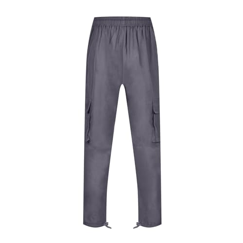 Casual Cargo Pants for Men Workout Adjustable Waistband Hiking Athletic Pants Loose Baggy Straight Leg Breathable Trousers