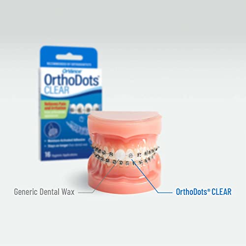 OrthoDots Clear – 24-Hour Protection | Sticks Better Than Dental Wax | Moisture Activated Braces Wax Alternative for Pain ...