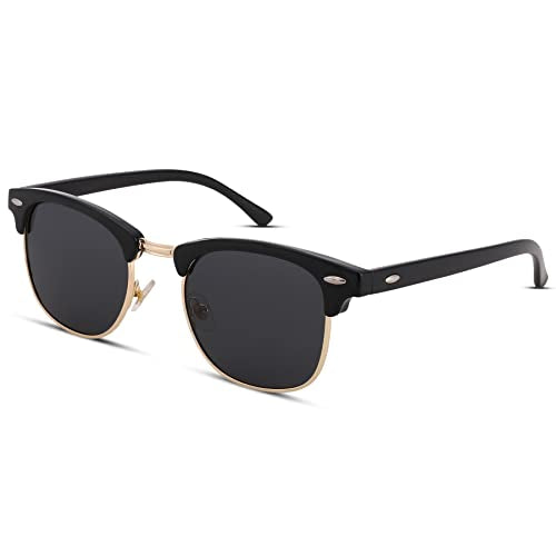 Pro Acme Semi-Rimless Polarized Sunglasses UV 400 Protection for Women Men