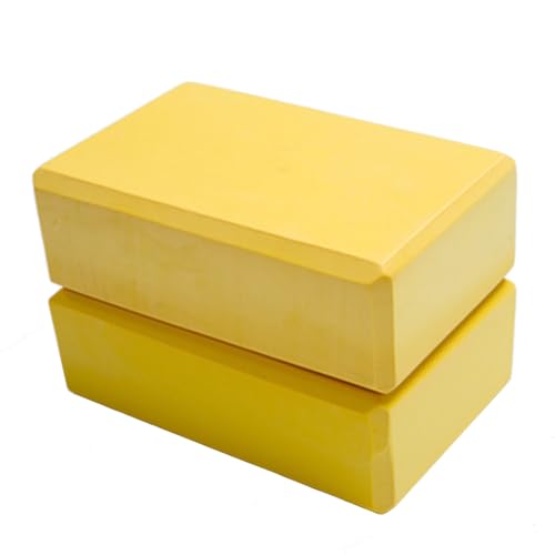 Dofover Set of 2 Yoga Blocks EVA Foam Exercise Bricks Provides Stability Balance and Support Improve Strength - 9 x 6x 3 i...