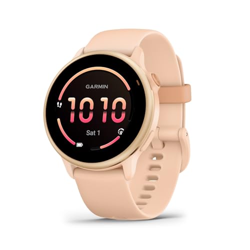 Garmin vívoactive® 6 Health and Fitness GPS Smartwatch - AMOLED Display, Up to 11 Days Battery, Metallic Pink Dawn with Ma...