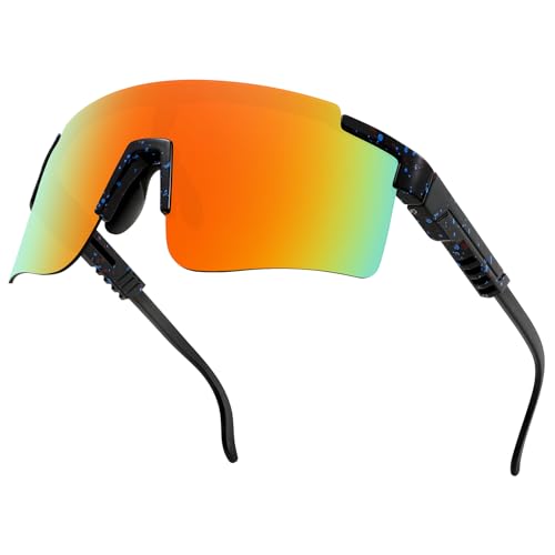 MALIDAK Sports Sunglasses for Mens Women Youth Baseball Sunglasses UV400 Protection Men Cycling Glasses