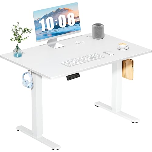DUMOS 40 Inch Electric Standing Desk Height Adjustable, Sit to Stand Up Computer Workstations Work PC Table Home Office St...