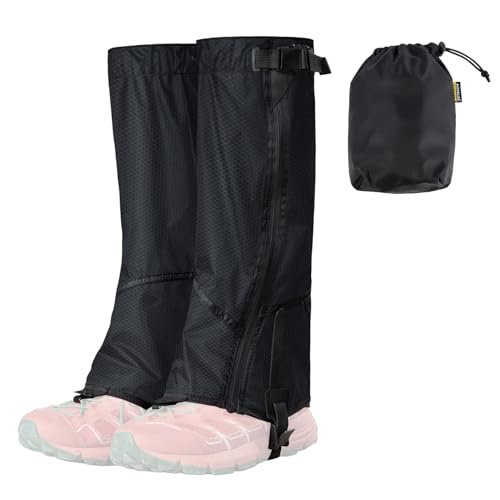 OrrinSports Gators for Hiking Boots with Upgraded Zipper Gaiters for Hiking Snow Waterproof Lightweight Leg Gaiters for Me...
