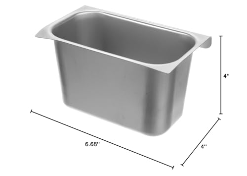 Grease Cup Holders for Commercial Kitchen Canopy Hoods - 4" Deep Drip Pan Grease Catchers for Restaurants (4)