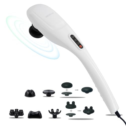 MEGAWISE Handheld Back Massager | Deep Tissue Percussion Relief for Back, Neck, Shoulders, Waist Legs, Full Body for Impro...