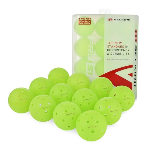 Selkirk Sport Pro S1 Ball | Crack-Resistant | 38 Hole Outdoor Pickleball Balls | USAPA Approved Pickle Ball for Tournament...
