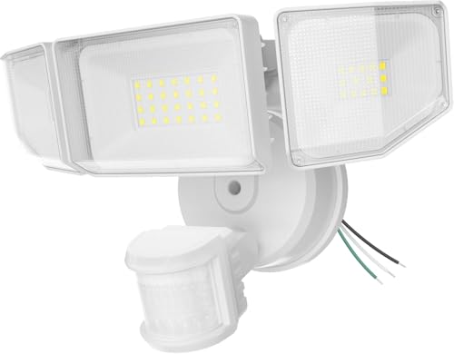 Abovizo 85W LED Security Lights Motion Sensor Light Outdoor, 8500LM Dusk to Dawn, IP65 Waterproof, 6500K, 3 Head Motion De...