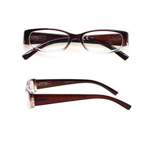 5 Pack Spring Hinge Reading Glasses Rectangular Fashion Quality Readers for Men and Women (5 Pack Mix, 1.25)Medium