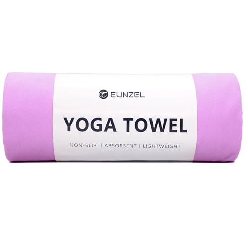 Eunzel Hot Yoga Towel Non Slip Yoga Mat Towel Non-Slip Sweat Absorbent Microfiber Towel for Hot Yoga, Pilates and Workout ...
