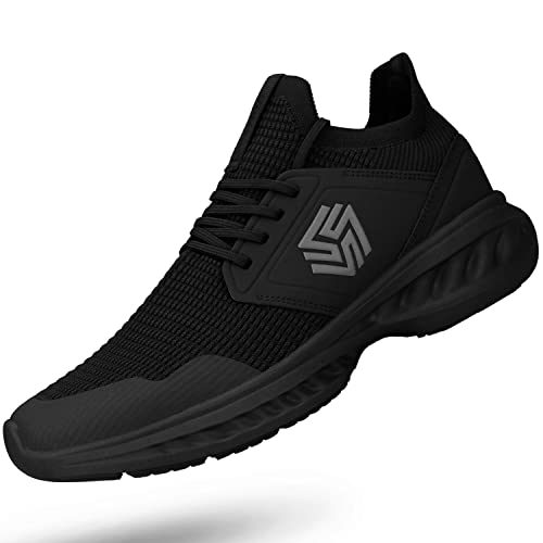 Giniros Mens Slip On Walking Shoes Non Slip Running Shoes Breathable Workout Shoes Lightweight Gym Sneakers
